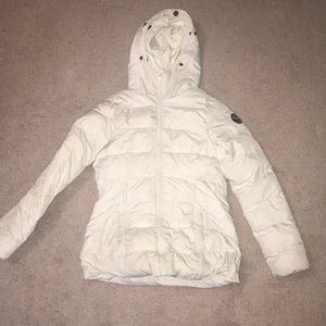 White Abercrombie kids winter jacket